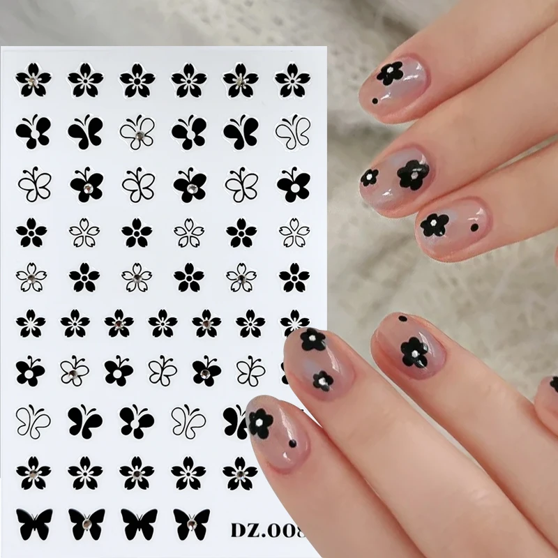 Shiny 3D Five-Pointed Star Series Nail Art Stickers Pentagram Nail Decoration Slider Decals DIY Accessories