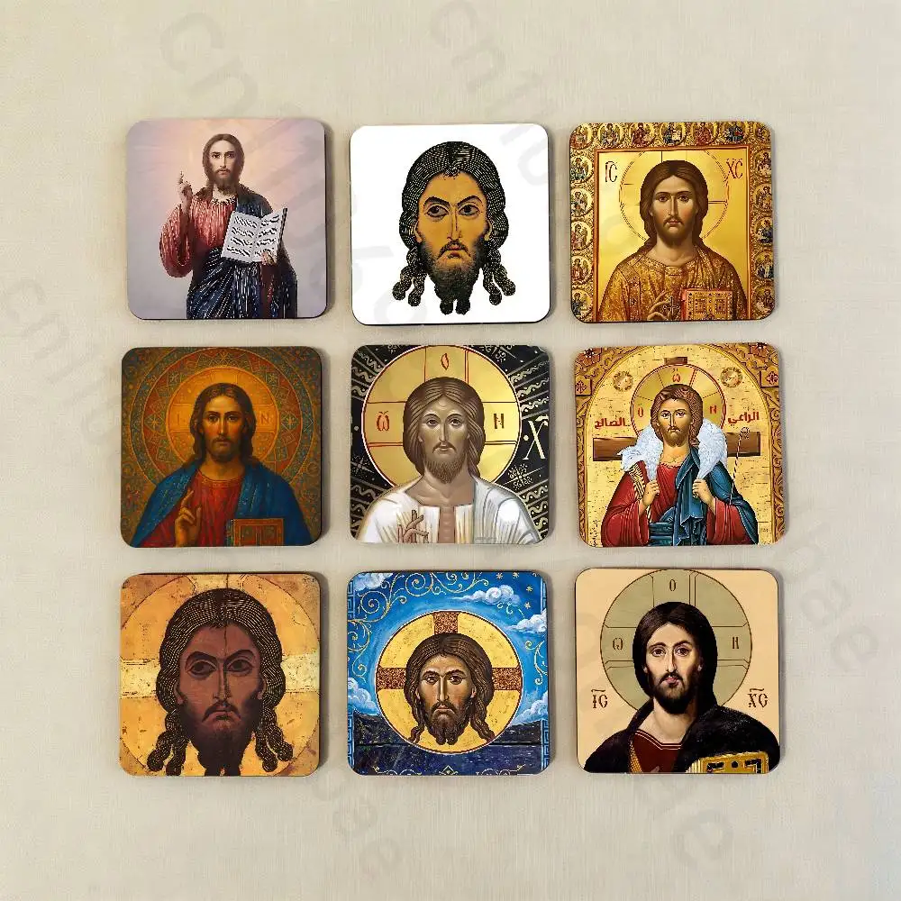 

Russia Jesus Fridge Magnets Round Magnetic Refrigerator Decoration Memorial Gifts Wedding Favors
