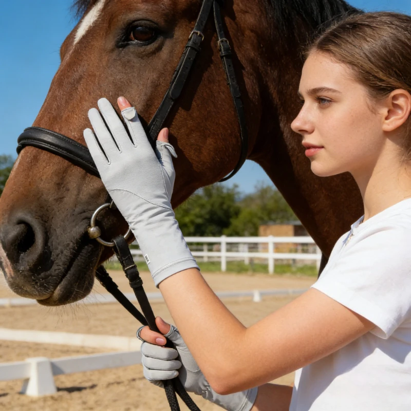 Summer Outdoor Sun Shading Gloves for Women Wearing Cool Touch Screen Extended Thin Gloves for Outdoor Cycling