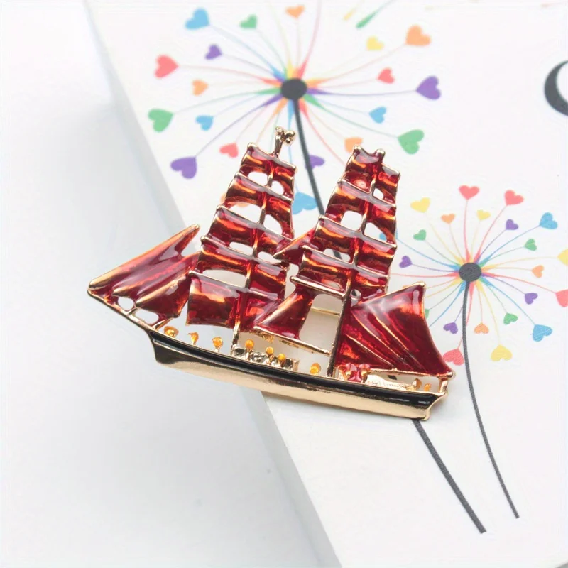 Broche de vela de moda Vintage, accesorios de ropa atmosférica simples, regalo