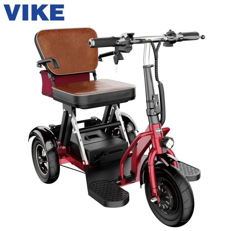 Vike Elderly Leisure Electric Tricycle Scooter Folding Electric Vehicle Adult Small Mini Disabled Car