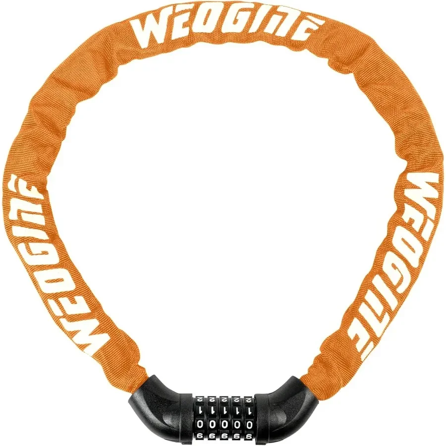 

HighSecurity 5Digit Combination Bike Chain Lock for Secure Protection of Bicycles Scooters Motorcycles Doors Gates and Fences i