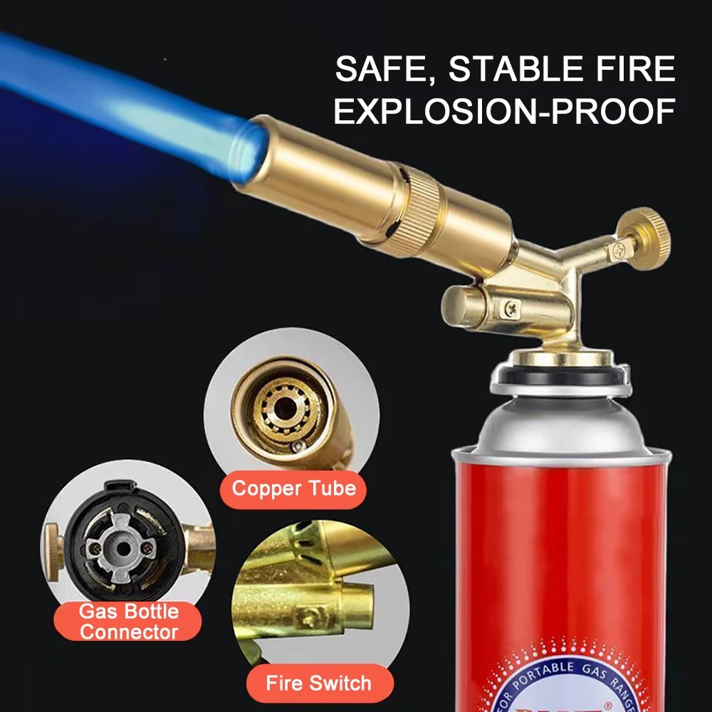Reversierbarer Butanbrenner 1300 ℃ Elektronische Zündung Schweißbrenner BBQ-Feuerzeug Gasflaschen-Feuerpistole Gasbrenner – Detail 1
