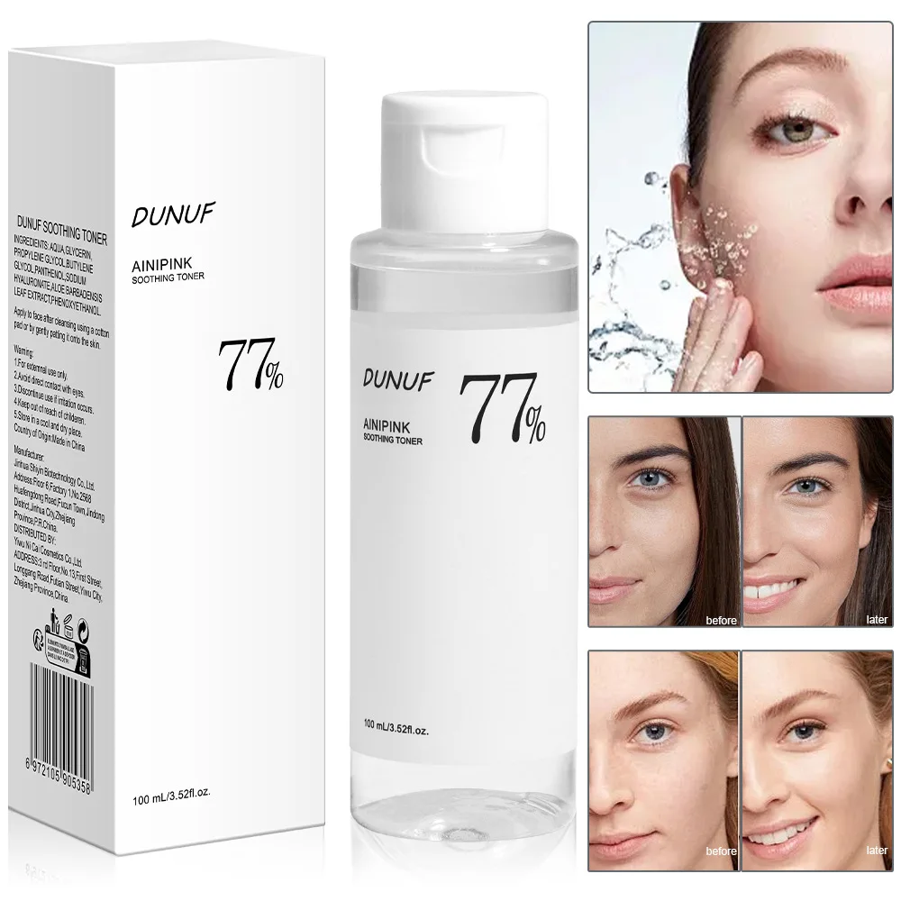 Nuovo toner viso da 100 ml per tutti i tipi di pelle Formula lenitiva senza alcol Idratante e bilanciamento del PH Tonico delicato prima del trucco