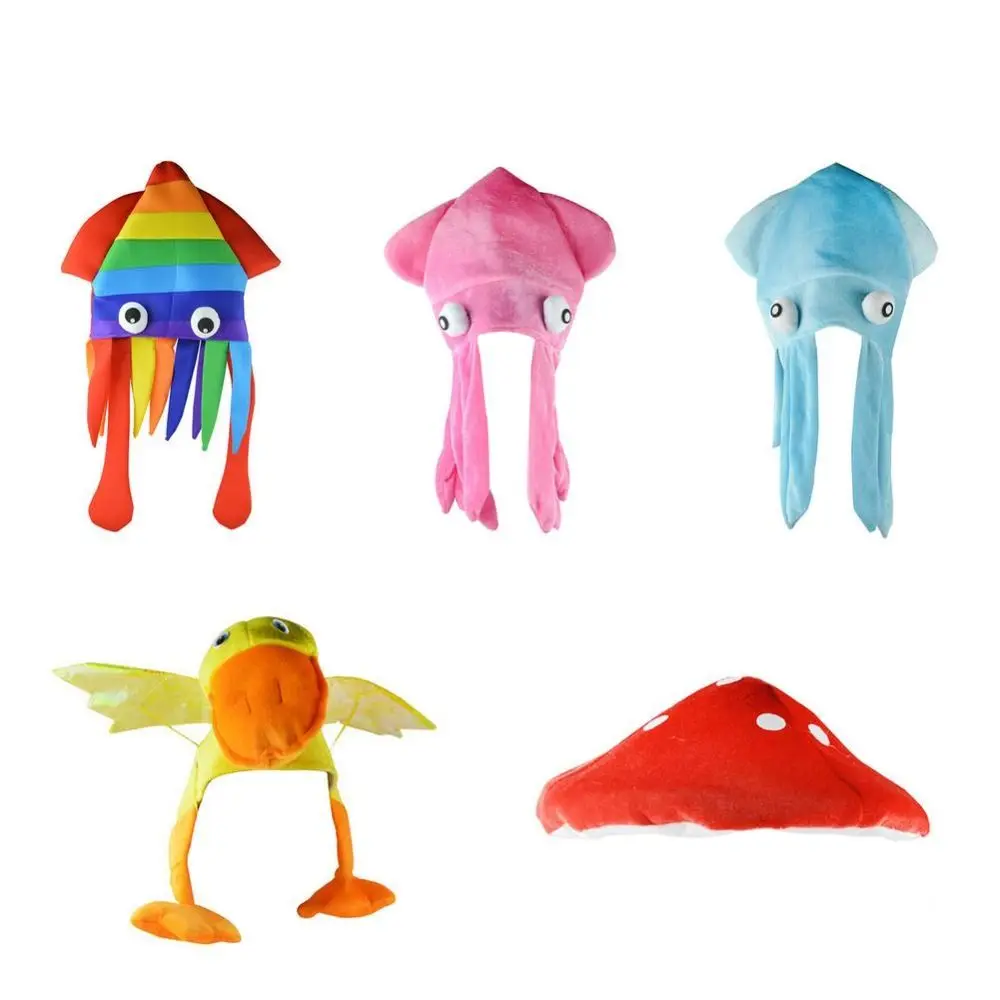 Headgear Halloween Costume Hat Squid Multicolored Halloween Funny Hat Sea Animal Props Photograph Octopus Hat