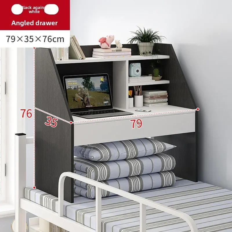 Bureau multifonctionnel pour dortoir universitaire, bureau d'écriture pour lit, bureau d'ordinateur pour lits superposés, bureau paresseux, durable