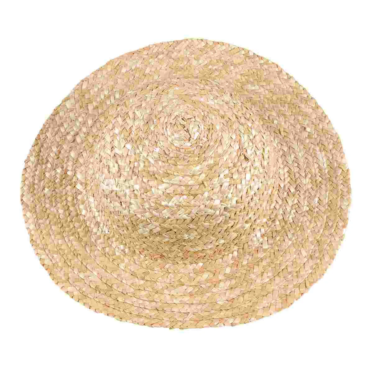 

1Pc Children Painting Straw Hat Creative DIY Painting Props for Kids Kindergarten Nursery (Diameter 23cm)