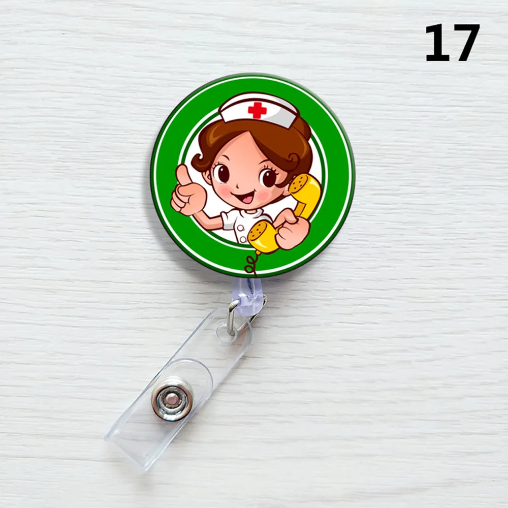 

1PC Exhibiton ID Name Card Retractable Clips Doctor Name Card Holder Card Holder Clip Office Supplies Badge Holder Clip