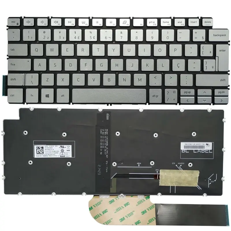 Imagem -02 - Backlit Brasil Eua Teclado para Dell Inspiron 135390 5391 7390 7391 14 5493 5498 7490 14-5490 5494 P83f Latitude 3301 3410 Novo