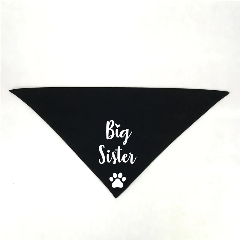 Big Brother Big Sister Dog Bandana Scarf For Baby Announcement Birth Announcement Maternity Photoshoot Natural Party Decoration