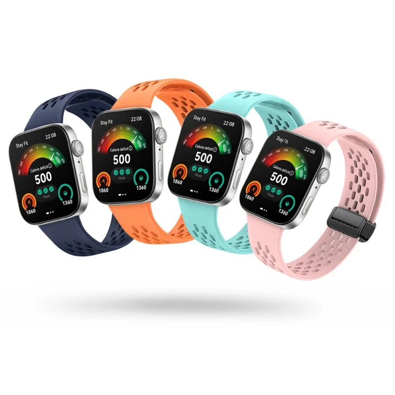 حزام سيليكون لساعة Huawei Watch Fit 3 سوار بديل رياضي لساعة Huawei Watch Fit3 ملحقات سوار بإبزيم مغناطيسي