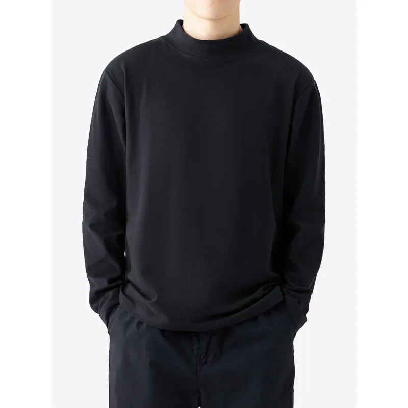 

Turtleneck Long Sleeved Sweatshirts Men Baggy Autumn winter Harajuku Tops Korean Fashion Pullovers Men Sweatshirts Large Size