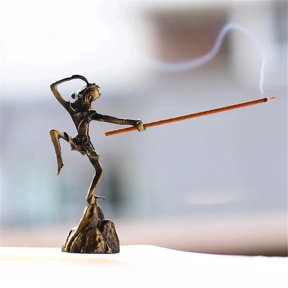 Incense Censer Stick Holder Stand Portable Monkey King Ornaments Mini Tea Ceremony Accessories Home Office Decoration مباخر  버너