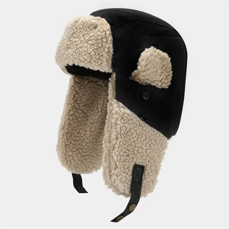 겨울 코튼 솔리드 귀 보호 모자, 조절 가능한 야외 해골 비니, 남녀공용 따뜻한 모자, 11