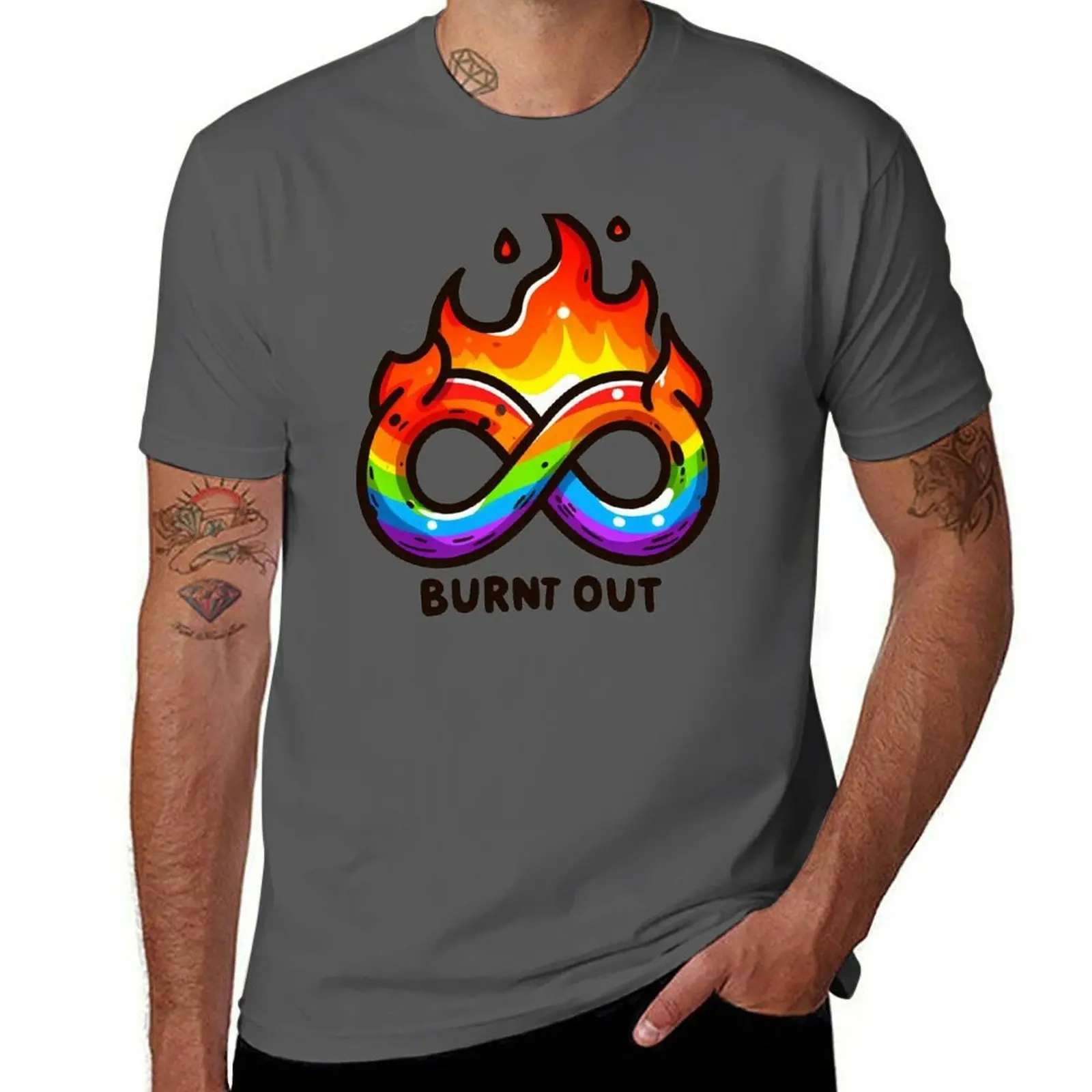 

Neurodiverse Burnt Out - T-Shirt Quick Dry Light Sports T-Shirt
