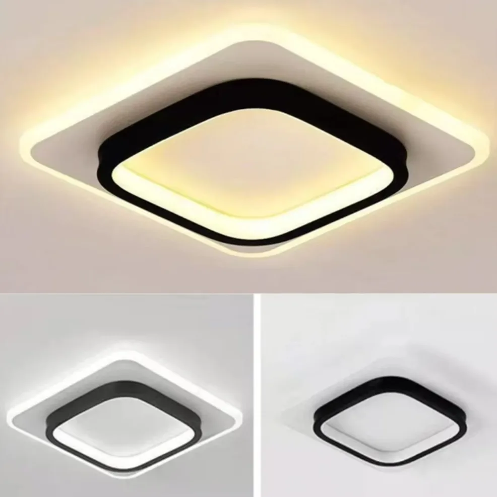Modern LED Ceiling Light Tri-Color Dimming 90V-260V Surface Mount Suitable for Bedroom Hallway Living Room Pendant Light - Image 4
