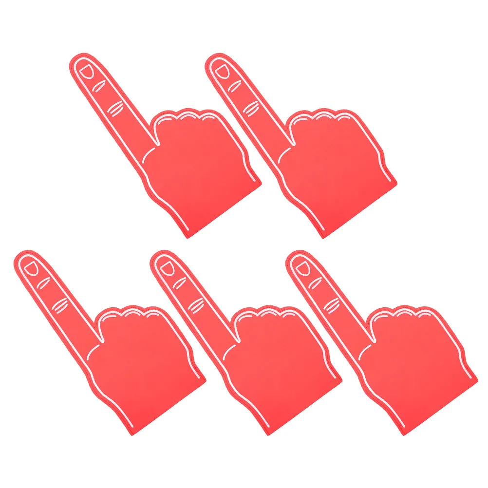 5Pcs Foam Finger Hand Props Stadium Ready Cheer Gear for Football Basketball Events Sports Fan Accessories Cheerleading Party