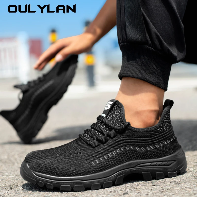 Work Sneakers Steel Toe Shoes Men Safety Shoes Puncture-Proof Work Shoes Boots Fashion Indestructible Footwear Security