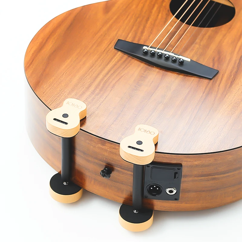 Portable Guitar Stand Wooden Stands Pick Holder Adjustable Spacing 2 Sizes for Acoustic/Classical Guitar, Guitar Accessories