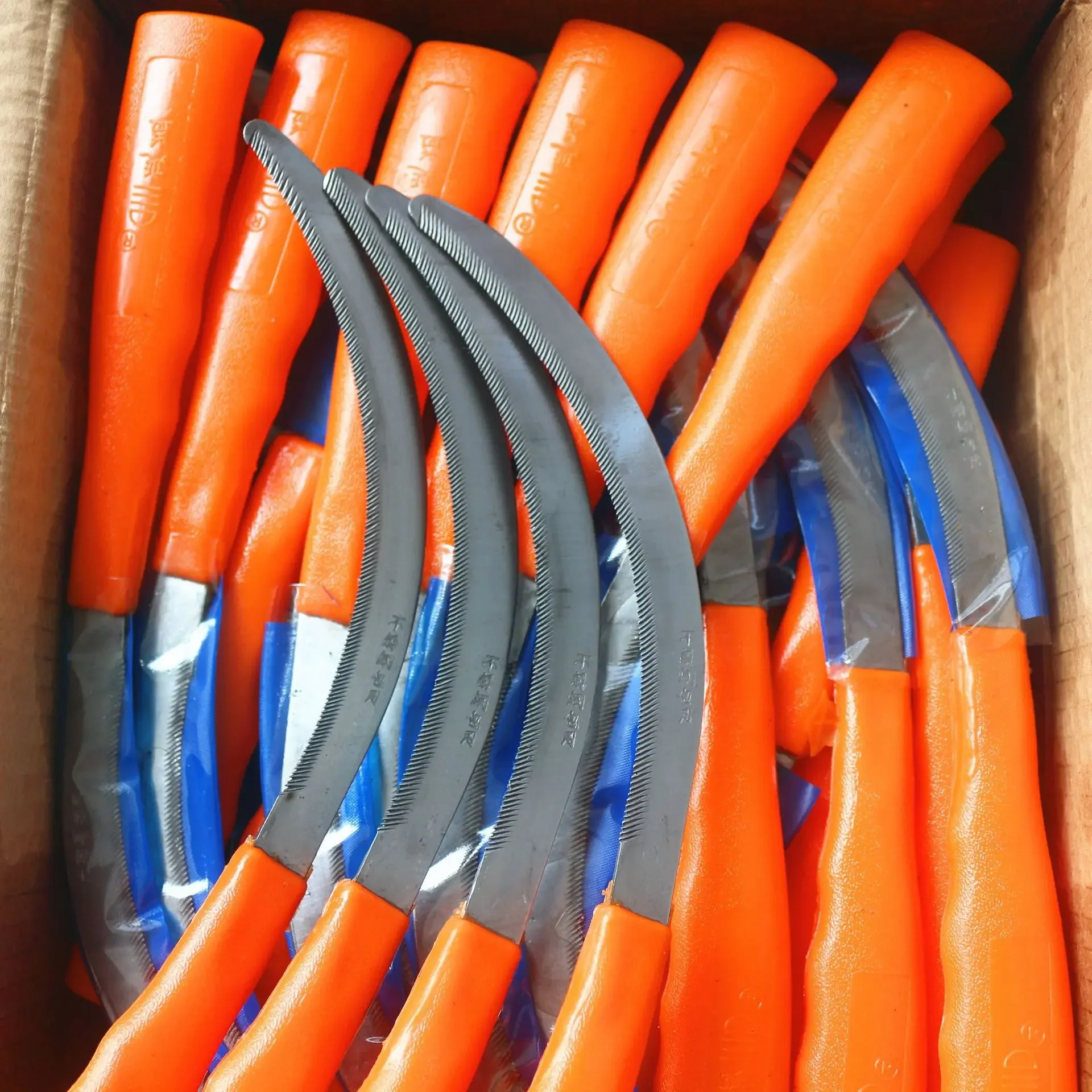 10pcs Stainless Steel Sickle Scythe Farming Tool Kit With Teeth For Weed Removal And Harvesting Small Grain Cutter Weed Killer
