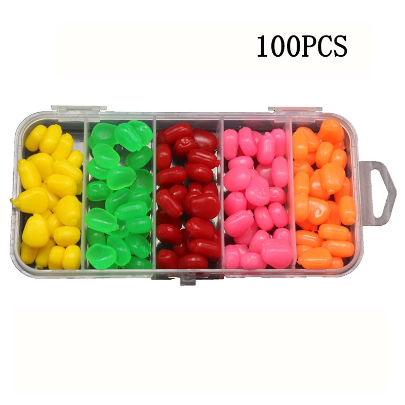 

100PCS Corn Soft Baits Corn Carp Fishing Lures Floating BaitsSoft Fishing Lure for Carp Fishing Trout Fishing