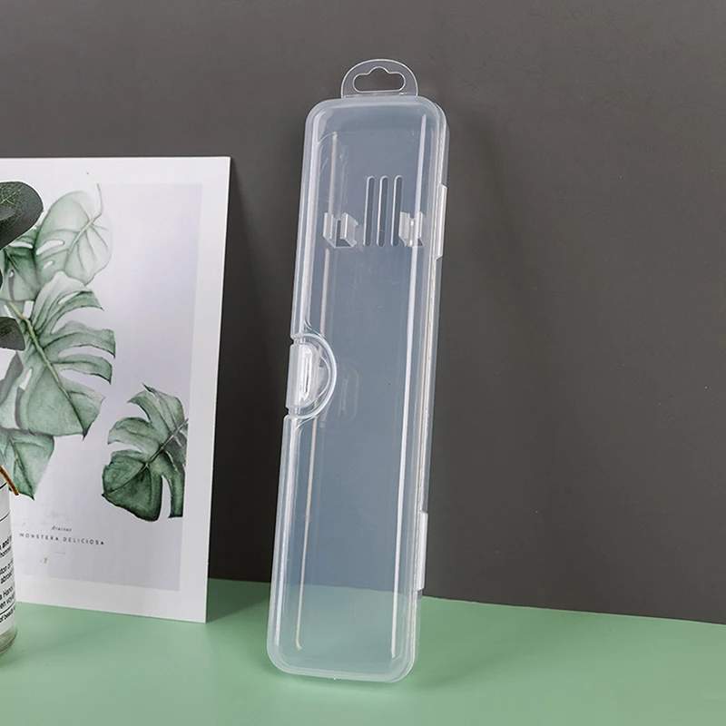 Toothbrush Box Transparent Organizer Case Travel Portable Toothbrush Holder Plastic Toothpaste Box Storage Container