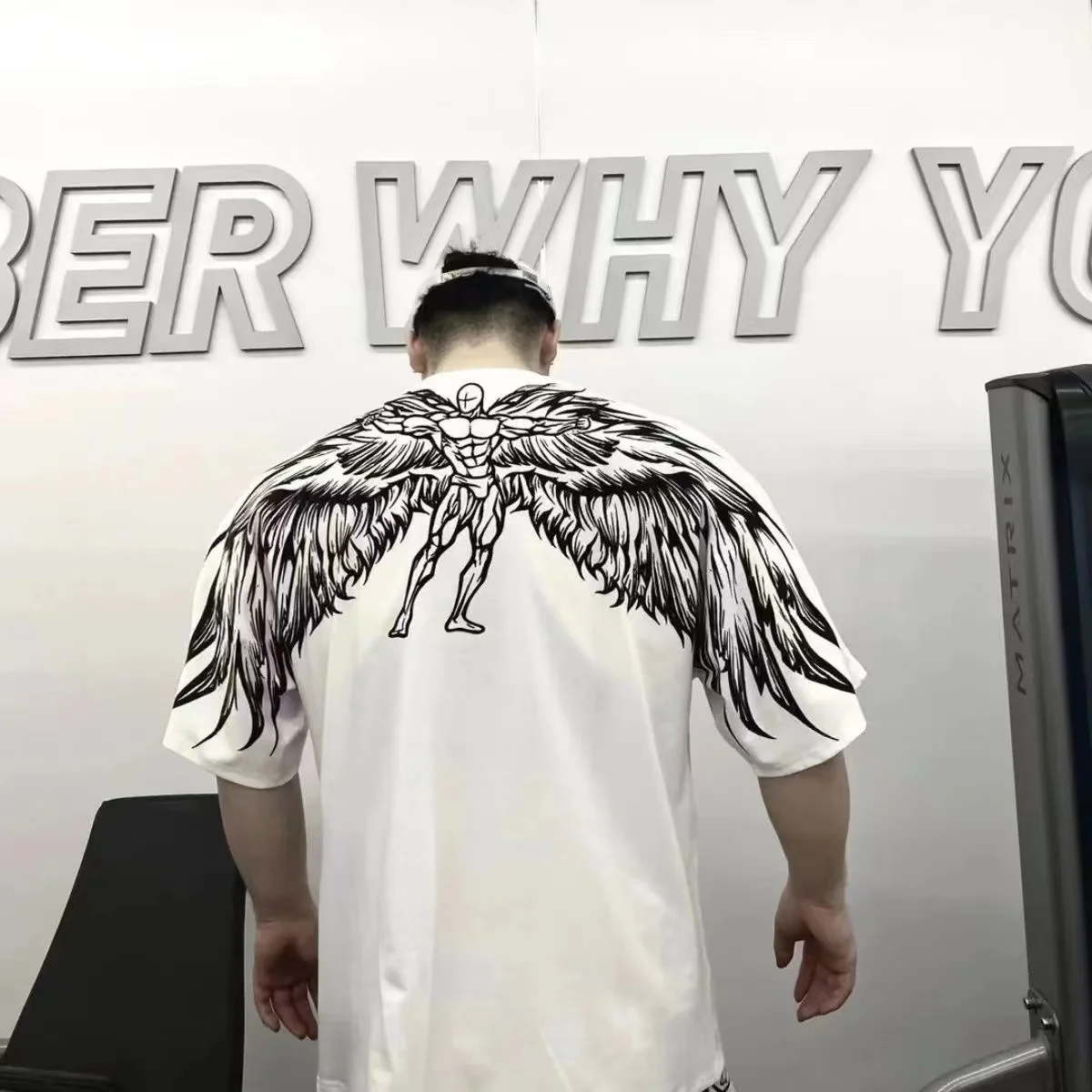 

Fitness Wings Lazy Style Short Sleeve Summer Fashion Fashion Men's Top Short Sleeve Training Fitness Short Sleeve T-shirt