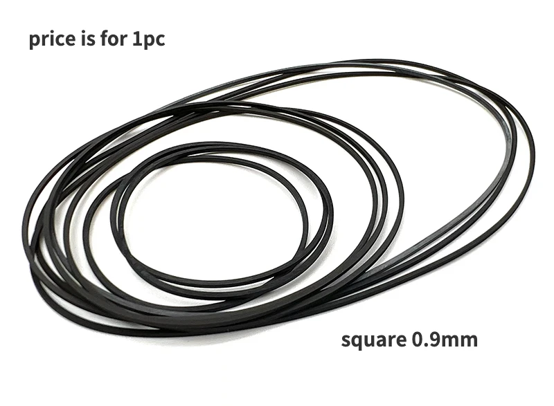 1pc square 0.9mm rubber drive belt for walkman repeater cassette deck counter audio tape recorder turntable