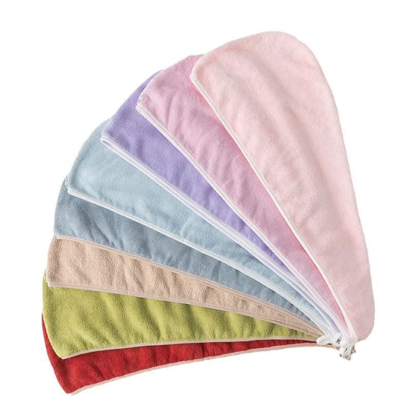 

Candy color dry hair cap children super water absorption quick drying coral fleece bag towel head wiping artifact thickened