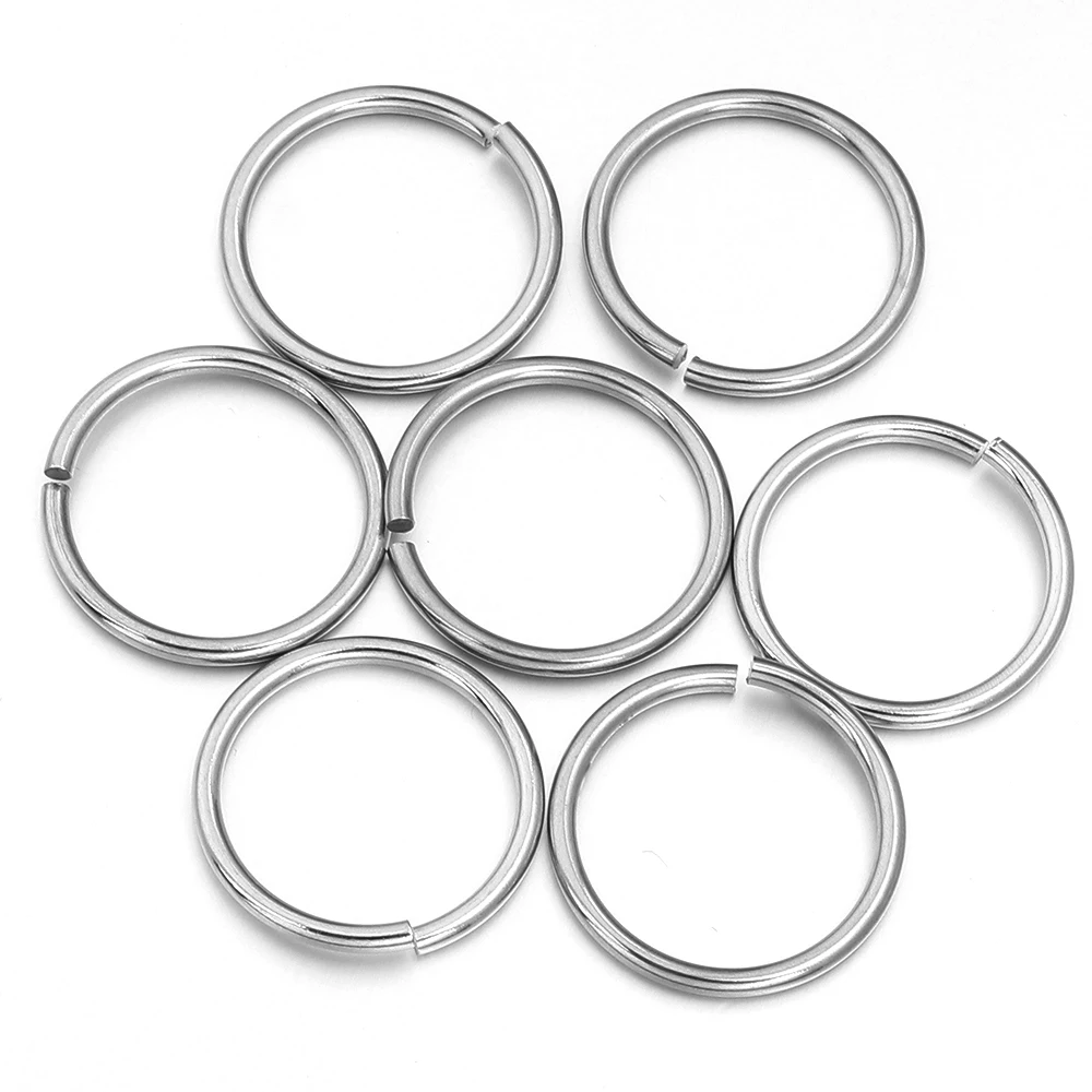 20Pcs Stainless Steel Split Ring Jump Rings for DIY