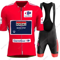 2024 Soudal Quick Step Team Spain Tour Cycling Jersey Set Short Clothing Road Bike Shirts Suit Bicycle Bib Shorts MTB Wear Ropa