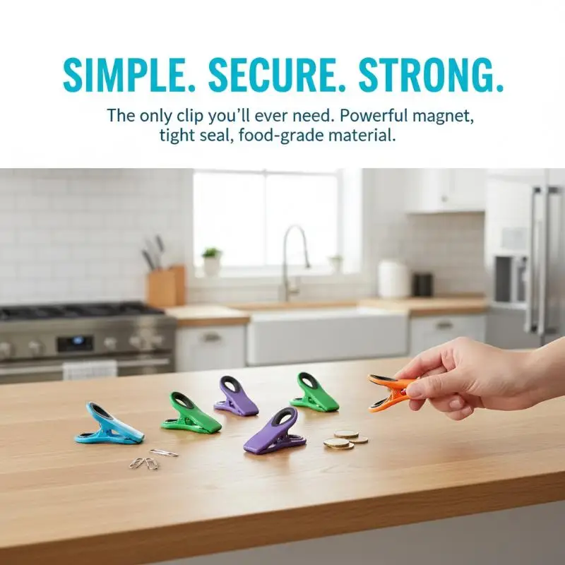 Refrigerator Magnetic Clip Food Grade Strong Magnet Memo Note Magnet