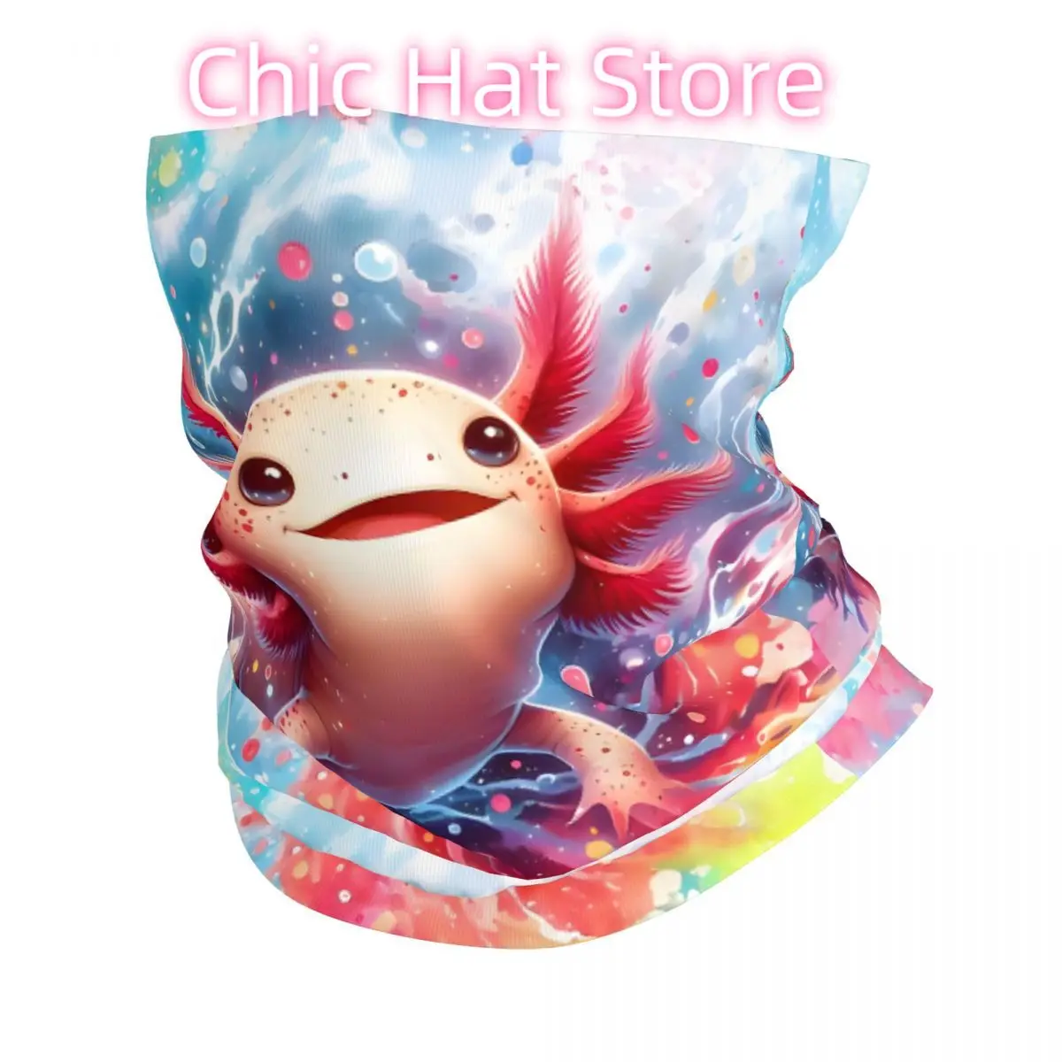 귀여운 아홀로틀 헤드밴드 넥 워머 남성용 스키 러닝 튜브 스카프 의료 간호사용 페이스 밴다나 게이터