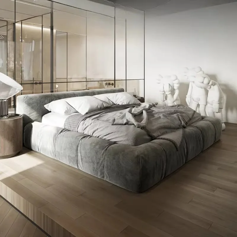 Queen Size Headboard Bed Frame Luxury Support Minimalist Aesthetic Bed Frame Hotel Princess Cama Matrimonial Bedroom Furniture
