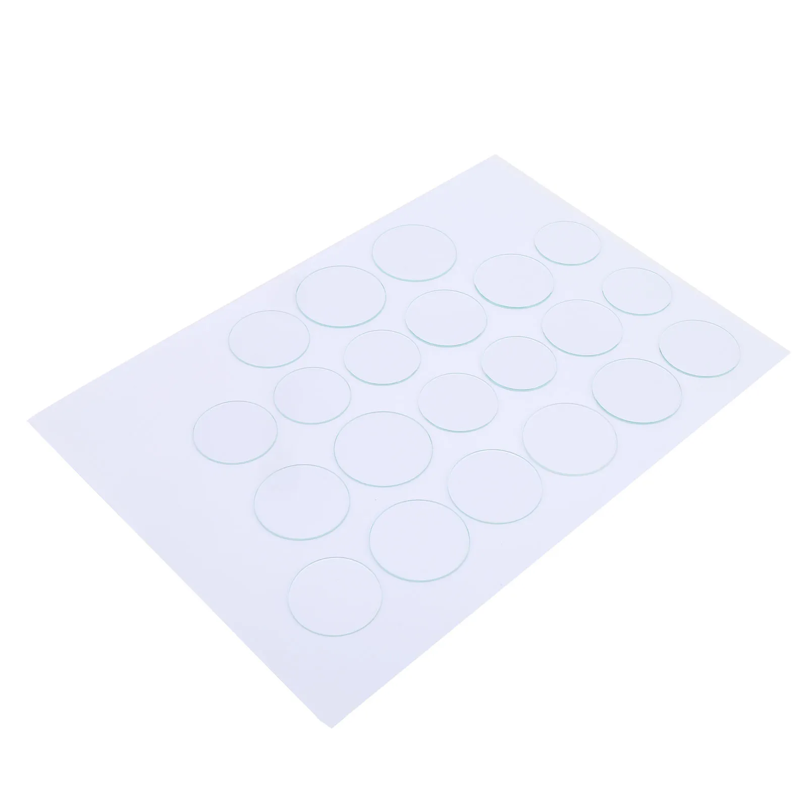 21pcs 35‑45mm Flat Watch Glass Lens Set Smooth  High Temperature Resistant Thickness 1.2mm Face Lens Flat Watch Glass Lens
