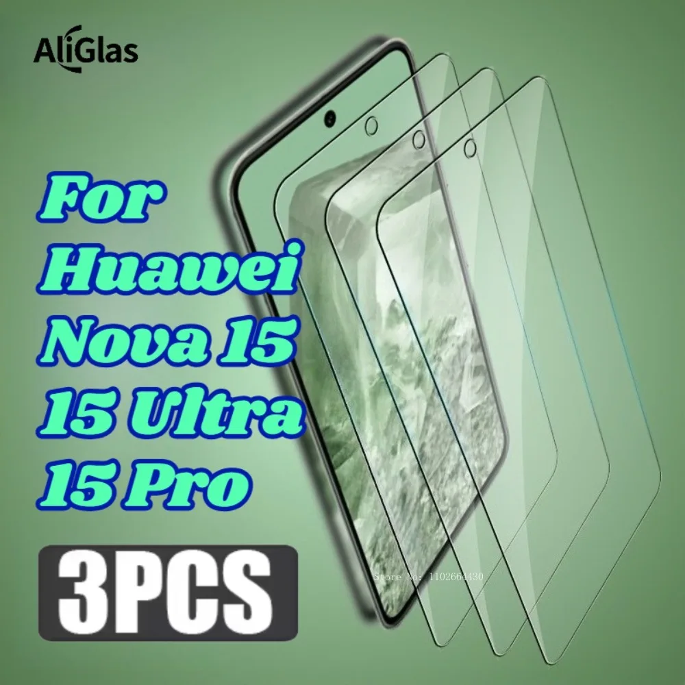 

3 упаковки защитных пленок для экрана Huawei Nova 15, пленка из закаленного стекла 9H для Huawei Nova 15 Pro, прозрачная HD-пленка для Huawei Nova 15 Ultra