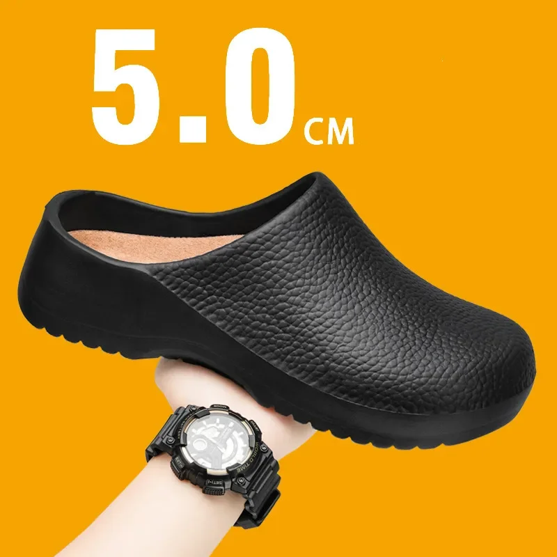 Lightweight Men Slippers Breathable Non-slip Women Half Slippers Couple Casual Shoes Waterproof Chef Shoes Nurse Doctor Shoes