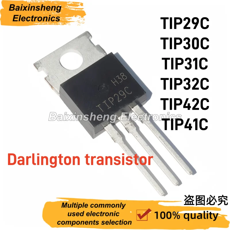 10PCS New TIP29C TIP30C TIP31C TIP32C TIP41C TIP42C TO-220 NPN PNP Power Bipolar Transistor Audio Amplifier Switch Tube