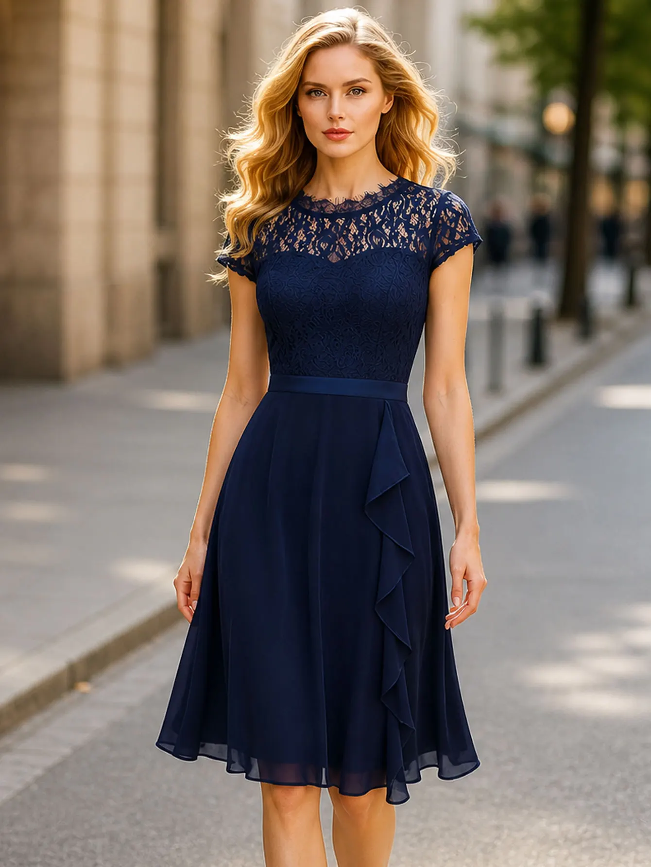 summer dresses with short sleeves and knee length Buy Women's Dresses Knee Length Summer Dress Short Sleeve Online
