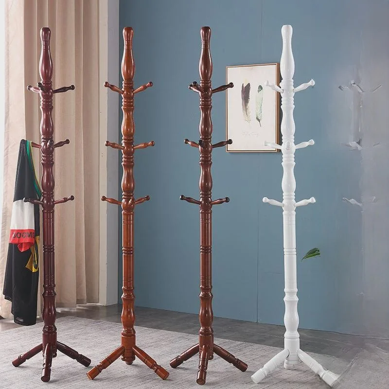 chinese-style-wood-freestanding-clothes-hanger-living-room-bedroom-home-use-thick-pole-type-clothes-drying-rack-coat-rack