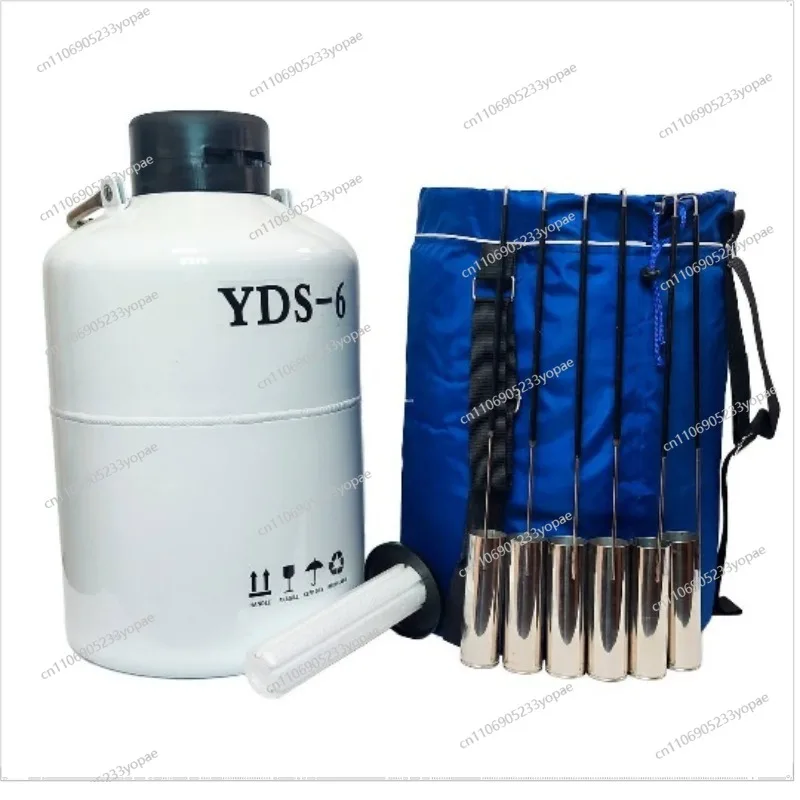 

Liquid Nitrogen Tank 10 Liters 6 Liters Neutral Outlet Small Portable Liquid Nitrogen Bucket Storage, Frozen Essence Container