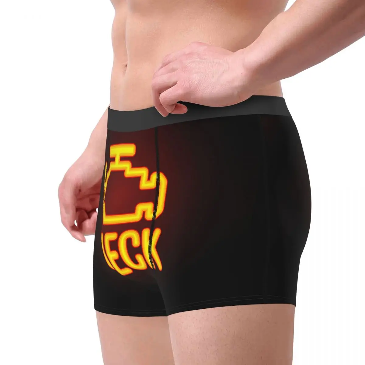 Custom Mechanic Car Driver Check Engine Light Boxer Shorts For Homme Sexy 3D Printed Underwear Panties Briefs Soft Underpants