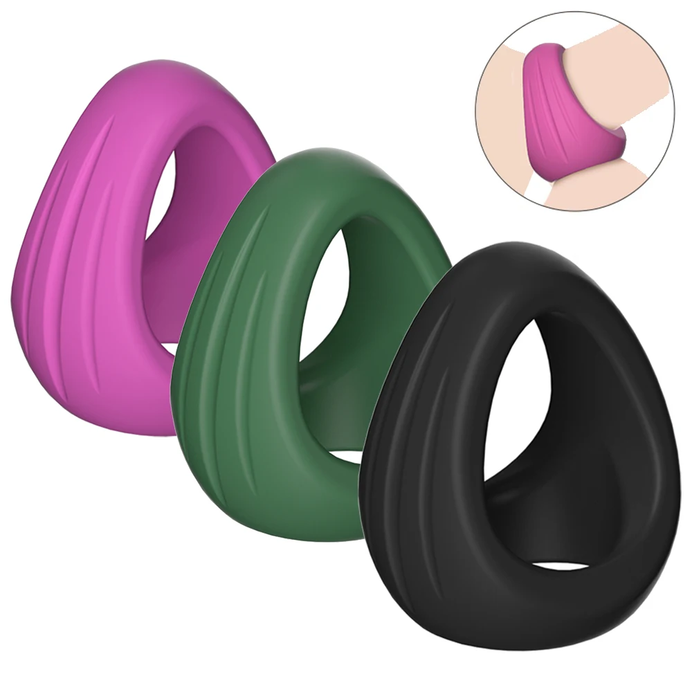 Men Sex Penis Cock Ring Stay Hard 3 Color Cockring Erotic Sex Toys For Men Extend Delay Times Erotik Silicon Rings