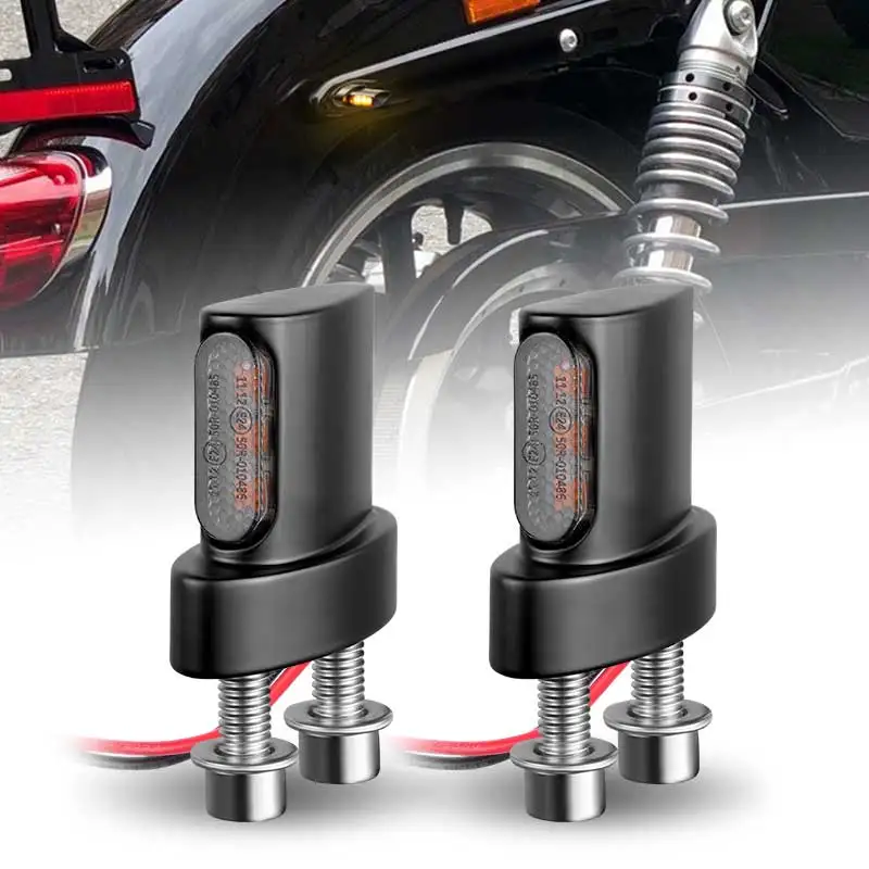 

3-led Motorcycel mini led Rear turn signal light lamp for Softail Sportster smoke Blinker Indicators flashing Light frecce moto