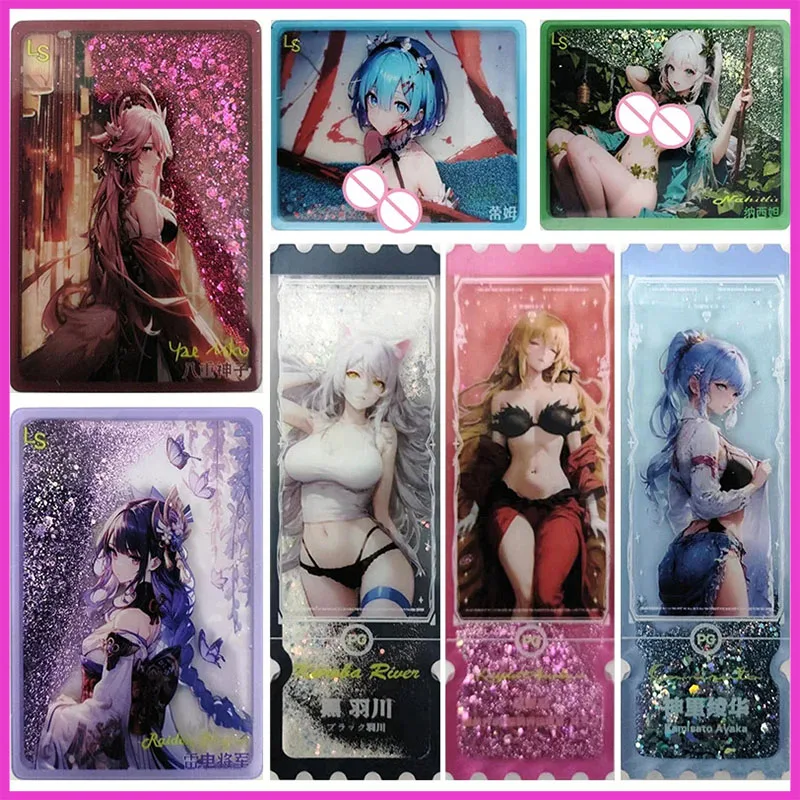 Anime Goddess Story Rare LS PG Quicksand Refraction Flashcards Yae Miko Beelzebul Toys for boys Collectible Cards Birthday Gifts