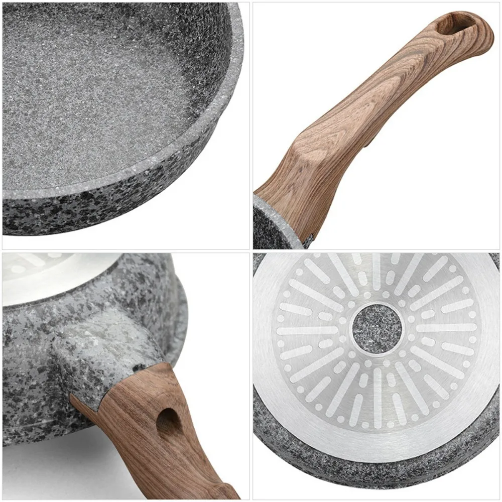 K-star Marble Stone Nonstick Frying Pan with Heat Resistant Bakelite Handle,Granite Induction Egg Skillet,Dishwasher Safe