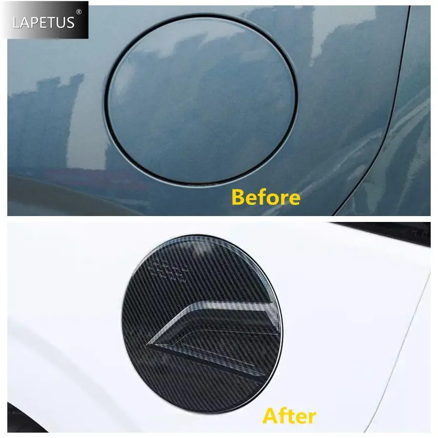 ABS Carbon Fiber Look Auto Fuel Tank Pad Gas Oil Cap Sticker Cover Trim For Changan UNI-K UNIK 2021 - 2024 Exterior Accessories