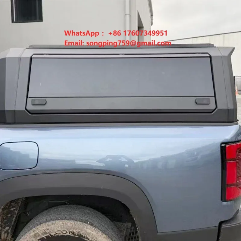 Premium BYD Shark Pickup Accessories - Split Aluminum Tri-Door Cargo Bed High Cover with Spoiler