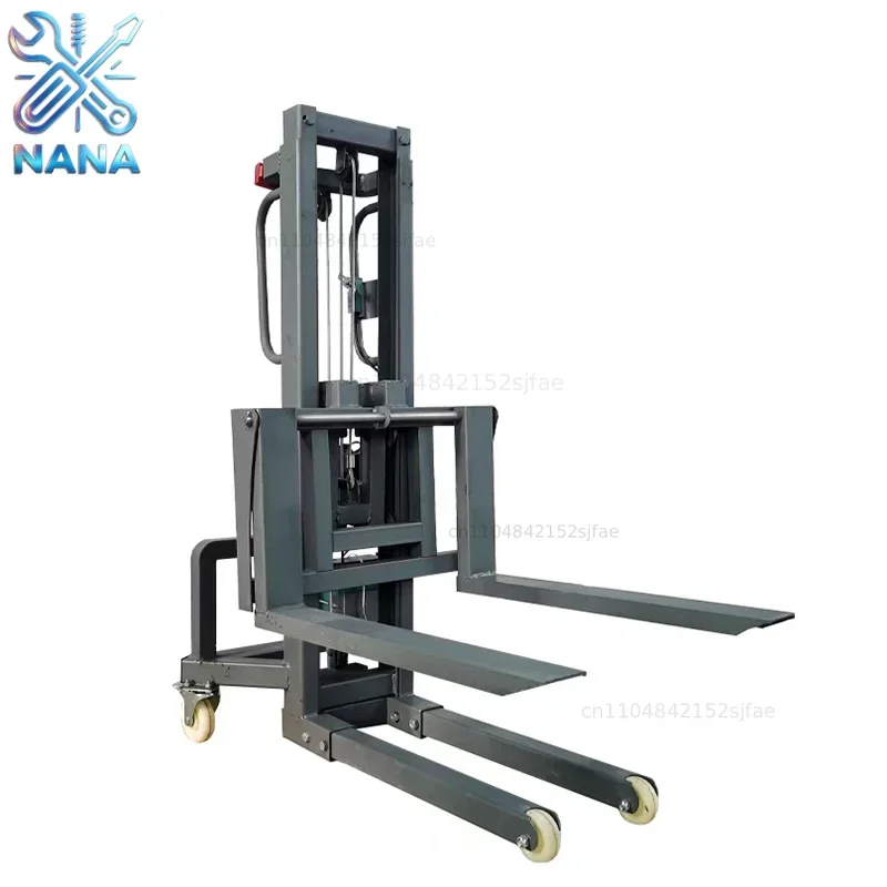 300 kg 1.2 m 1.6 m Adjustable Fork Loading Machine Remote Control Stacking Portable Mini Small Electric Lifting Forklift
