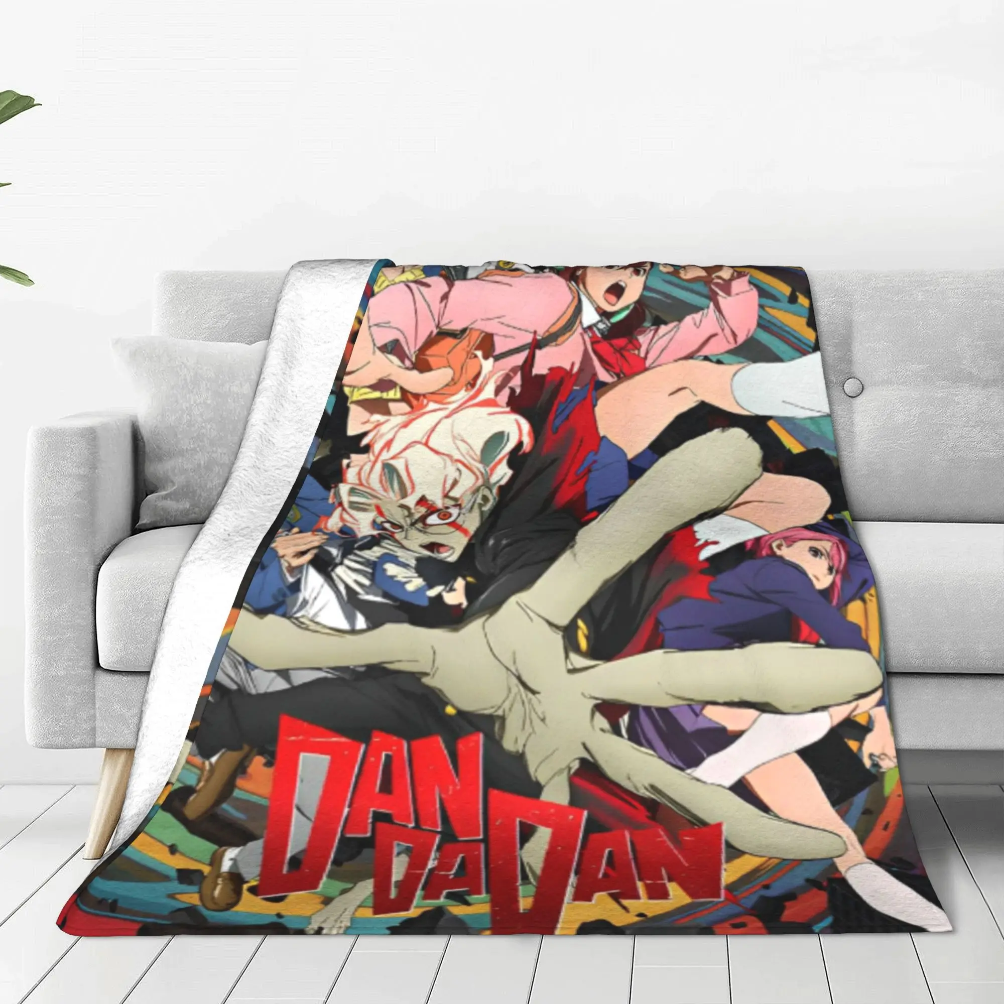 Dandadan Okarun Momo Blanket Anime Mange Takakura Ken Flannel Throw Blanket Couch Decoration Ultra-Soft Warm Multifunction Quilt